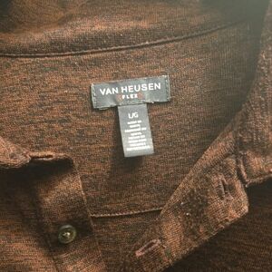Van Heusen Brown Casual Button Down Shirt